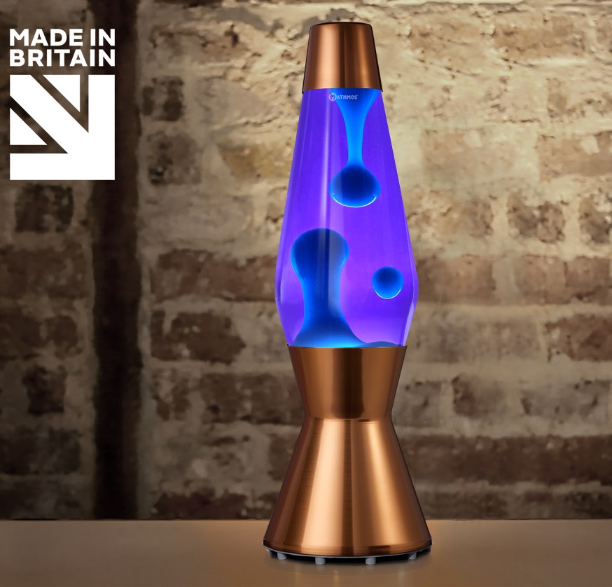 Mathmos Astro Koper Lavalamp Violet/Turquoise