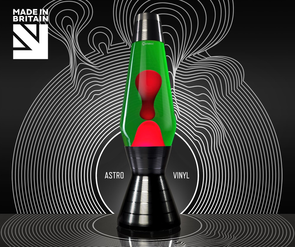 Mathmos Astro Vinyl Lavalamp Groen/Rood